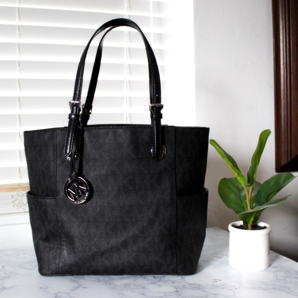 Michael Kors Black Medium Logo Tote